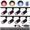 Bravsekai GU10 16-Farbe RGB-Schienenbeleuchtungsset, 8PCS Deckenstrahler mit 2x1.5M H-Typ Schiene, IR-Fernbedienung RGB-Schienenbeleuchtung für Wohnzimmer, Home-Partys, Diskotheken, Bars