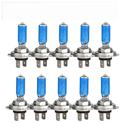 ShiZiChen Ampoule halogène 24V H7 100W 5000K, 10 pièces, phares antibrouillard Super Lumineux, Haute Puissance, Source de stationnement de Voiture Blanche