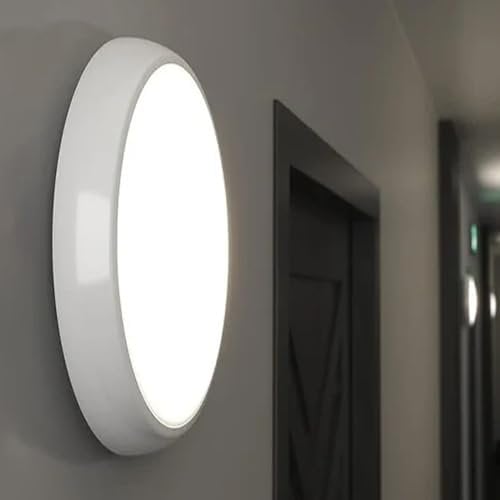 LEDBRITE LED Ceiling Light Slimline Wall 2D Bulkhead 8W, 12W & 15W CCT 3000K - 6500K 105Lm/W, Waterproof IP65 Dome Modern Flush for Kitchen, Hallway, Bathroom... (Standard)