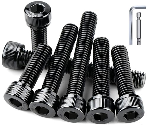 mawmuaw M3x20 mm Zylindermaschinenschraube Edelstahl 50 Stk Schrauben | Zylinderkopfschrauben, Edelstahl A2 V2A, DIN 912, Inbusschraube Schwarz, Zylinderschrauben mit Innensechskant für Möbel