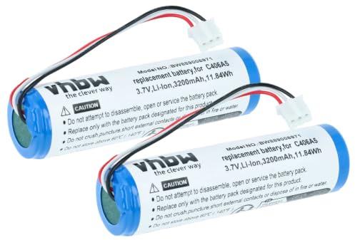 vhbw 2X Akku kompatibel mit Marshall WILLEN Lautsprecher Boxen Speaker (3200 mAh, 3,7 V, Li-Ion)