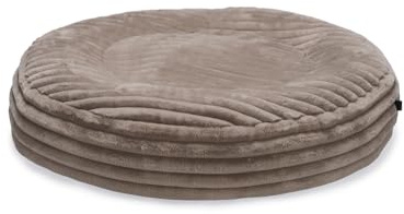 Designed by Lotte Reza, Hundekissen, Rund, Beige, 95x95x20 cm