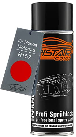 TRISTARcolor Peinture moto Bombe de peinture pour Honda Motorrad R157 Italian Red Peinture de base aérosol 400 ml