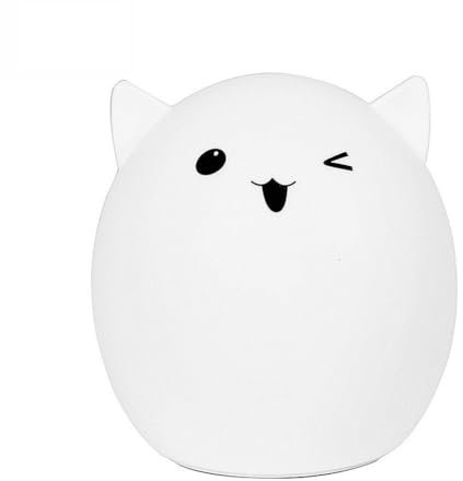 Chickw11 Luce Notturna Bambini, Multi-Stile Cute Luce Notturna LED Lampada Siliconica Morbida Multicolor Tocca Controllo Bambino USB Ricaricabile Lampada Portatile a Forma di Animale (Maiale Cattivo)