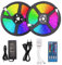 XUNATA LED Streifen Kit, 10m LED Lichtband RGBW 5050 600Leds Wasserdicht LED Strip mit 40 Tasten IR Fernbedienung 12V DC Netzteil für Weihnachten Küche Party Auto Deko (RGB+Weiß)