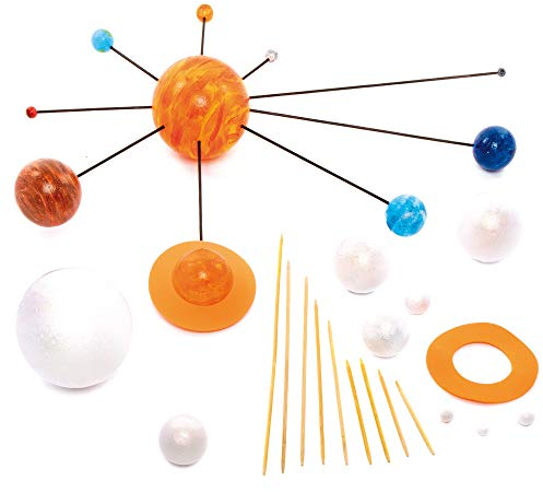 Baker Ross EV8302 Dein eigenes Sonnensystem - Set zum selber bauen für Kinder für den Astronomie-Unterricht - 2 Bastelsets, Weiß
