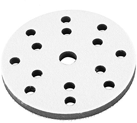 Almohadilla suave de lijado, almohadilla de amortiguador con interfaz de búfer de diámetro suave de 150 mm para almohadillas de lijado(17 holes)