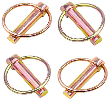 4 Stück 3,8 x 4,5 cm robuste Stachbolzen-Clips für Traktor, Lynch-Pin, Verbindungsstift, Sortiment-Set für Traktoren, Anhänger, LKW, Rasenmäher, Trolley, Pferdebox
