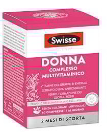 SWISSE Ultivit- Multivitaminico Donna con Vitamina D C A e Zinco per Supporto al Sistema Immunitario Adulti, Integratori con Magnesio e Biotina per Metabolismo Energetico, Made in Italy, 60 Compresse