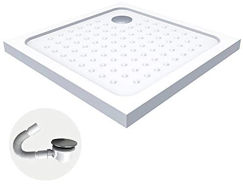 SANA Receveur de douche blanc 95 x 95 cm + siphon inclus