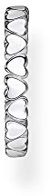 THOMAS SABO Damen Ohrklemme Herzen silber, 925 Sterlingsilber