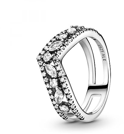 Pandora Damenring Silber Sparkling Double Wishbone 199095C01-50 Ringgröße 50/15,9