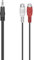 Hama | Adaptador de Audio Conector 2x RCA, Conector jack de 3,5 mm (Adaptador de cable flexible,
