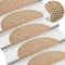 vidaXL Treppenmatten 15 STK., Stufenmatten Selbstklebend, Treppenteppich in Sisal-Optik, Treppenstufenmatte Treppenschutz, 56x17x3cm Sand