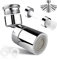 Wasserhahn Luftsprudler,2 SprüHfunktion Wasserhahn Strahlregler M24 M22 80° GroßEr Winkel Einstellbar 360 Grad Schwenkbarer Doppelfunktional Wassersparender für KüChe/Bad Wasserhahn Aufsatz