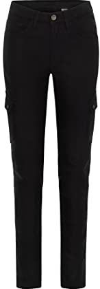 Rokker Black Jack Slim Motorrad Textilhose, schwarz, 38