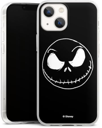 DeinDesign Silikon Hülle kompatibel mit Apple iPhone 13 Mini Case transparent Handyhülle Nightmare Before Christmas Disney Schädel