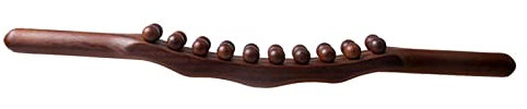 perfk Outils de grattage Guasha en bois rouleau manuel réduction de la Cellulite soulager le Stress musculaire SPA ventre taille cuisse, CAFÉ