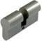 SN-TEC Blindzylinder/Blindschloss, Vollmaterial Massiv Messing vernickelt, für FH Türen geeignet Baulänge: 30/30 (Baulänge: 30/30 (Gesamtlänge 60mm))
