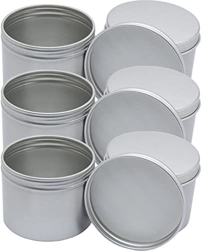 Alipis 6er-pack Aluminiumdosen Zur Kerzenherstellung Schraubdeckelgläser Undurchsichtige Vorratsdosen