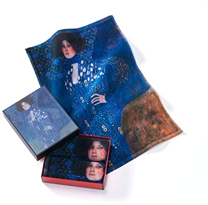 Musearta Unisex Gästehandtücher im 2er Set mit dem Motiv Emilie Flöge des Künstlers Gustav Klimt aus Baumwolle in der Größe 40x60 cm, GT2-GK-EF-V433096