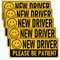 5 Stück New Driver Aufkleber, Please Be Patient Aufkleber mit Lächeln, Sicherheitsschild für Auto, Fahrzeug, Stoßstange