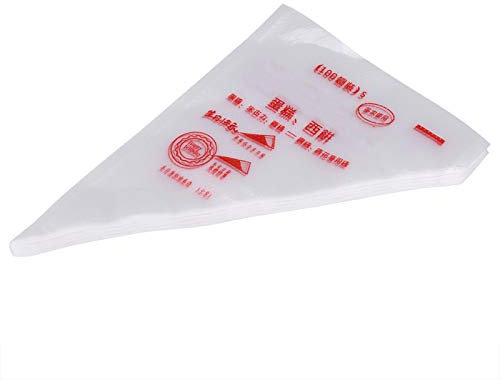 Bolsa para Manga Pastelera, Bolsa para Glaseado, 100 Unidades de Bolsas para Glaseado de Plástico de Calidad Alimentaria, Bolsa para Decoración de Pasteles, Fondant, Herramienta