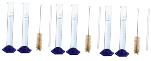 SOLUSTRE 12 Stk Messzylinder aus Glas runder Messzylinder ml Messbecher Messzylinder 1000ml Messtestkolben transparentes Messwerkzeug Ausrüstung für Chemiezylinder runder Boden Lieferungen