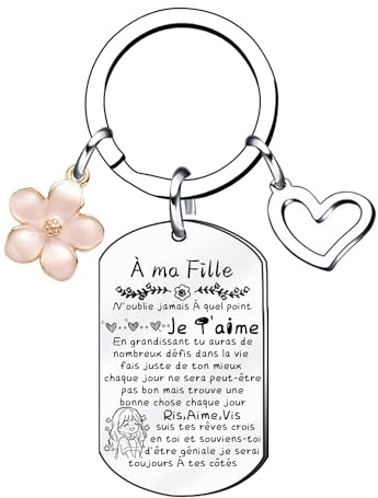 Cadeau Fille Porte Clef Femme Idee Cadeau Ado Fille Mere Cadeau Anniversaire Fille Cadeau Adolescente Fille Idee Cadeau Femme Utile Cadeau Pour Belle Fille Cadeau Petite Fille Je t'aime Ma Fille