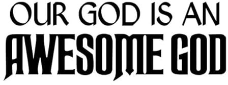 15cmx5.3cm Mode Unser Gott Ist Ein Awesome Gott Christlich Religiöse Vinyl Auto Aufkleber Motorrad Fahrrad Dreirad Kühlschrank WC Spielraum Küche Aufkleber Dekoration Aufkleber