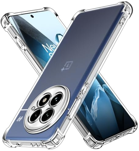 ivoler Coque pour Oneplus 13, Ultra Transparent Étui de Protection en Silicone Antichoc avec Coins Renforcés, Clair Mince Souple TPU Bumper Housse