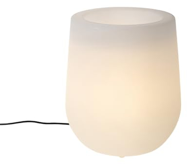 QAZQA flowerpot - Pot lumineux - 1 lumière - Ø 38 cm - Blanc - Moderne - éclairage extérieur
