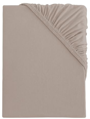 s.Oliver Spannbettlaken 90x200-100x200 cm- 100% Baumwolle, für Matratzen bis 25 cm, besonders weich & angenehm, Spannbetttuch beige