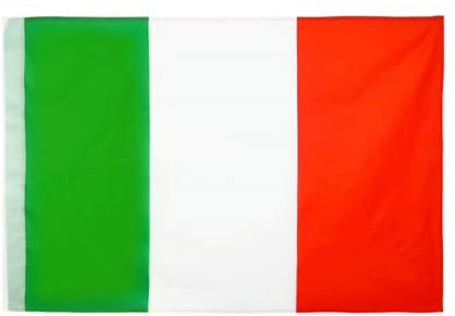 Bandiera Italia Tricolore Bandiera Nazionale con Passante Foro per L' Asta, Bandiera ITALY 60 x 90cm (1)