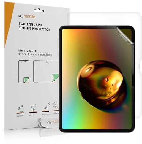 kwmobile 2X Tablet Schutzfolie kompatibel mit Apple iPad Pro 11 (2024) Folie - Full Screen Protector - Tablet Displayfolie entspiegelt
