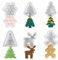 HyzaPhix 6PCS Christmas Candle Molds Christmas Silicone Molds Christmas Tree Resin Mold Snowflake Gingerbread Man Elk for Epoxy Resin, Candle Making, Handmade Soap, Chocolate