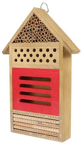 BCOATH Hotel Für Bienen Aus Handgefertigtes Insektenhotel Mit Löchern Und Fächern Für Garten