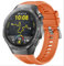 GIOPUEY Strap Compatible with Huawei Watch GT 5 Pro 46mm, Soft Silicone Watch Strap, Wear-resistant, Breathable - Orange