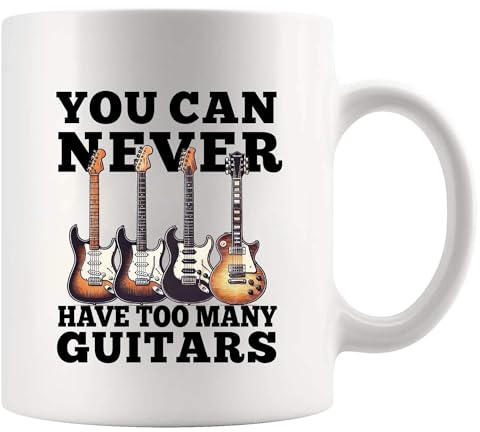 Panvola You Can Never Have Too Many Guitars Guitar Mug 11oz White