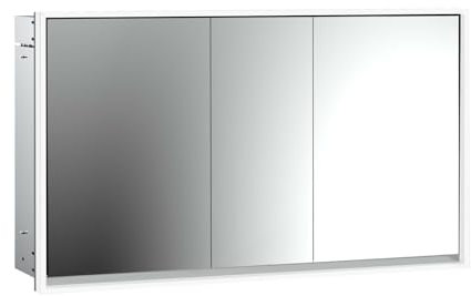 Emco loft Lichtspiegelschrank, 1400mm, 3 Türen, Unterputzmodell, 979805125, Farbe: Aluminium