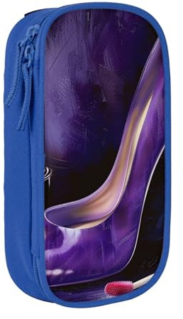 JKLQWC Elegantes Federmäppchen mit Lippenstift, bedruckt, niedliches Stifteetui, große Stifttasche, tragbare Aufbewahrungsbox, Organizer für Büro, Schule, Teenager, Mädchen, Jungen, Erwachsene,