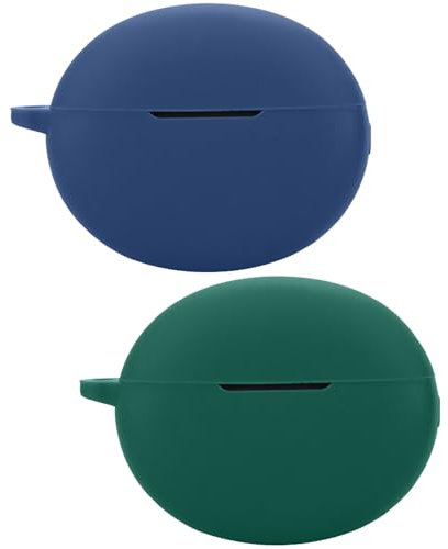 Acadeny Funda de Silicona Compatible con OPPO Enco X3, [Admite Carga inalámbrica] [Funda Protectora a Prueba de Golpes] 2X Blue Green