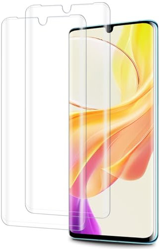 2 Stück für Panzerglas für Huawei P30 Lite Schutzfolie, 9H Härte Schutzglas für P30 Lite Displayfolie, Blasenfrei Fingerabdruck-ID Displayschutzfolie, 2,5D Rundkante Displayschutz, Sensitive Touch