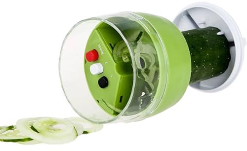 Coupe-légumes,Manuel 4 en 1 Spaghettis de Légumes en Plastique et Acier Inoxydable, Coupe légume Spiralizer pour Carottes,Pommes de Terre,Courgettes,Nouilles,Salades,Pâtes Saines