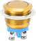 Interrupteur à Bouton en Métal, Interrupteur à Bouton en Acier Inoxydable, Tête Ronde 220 V 16 Mm, Interrupteur à Bouton en Métal pour Environnements Humides (YELLOW)