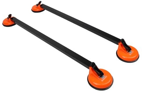 Universelle 36,22-Zoll-Dachträger-Querstangen, 2 Stück Stahl-Saugnapf-Autofracht-Gepäckträgerstange für Kajak-Kanu-Fahrrad-Snowboard