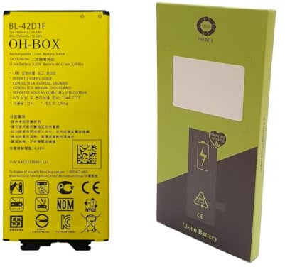 OH-BOX® Akku kompatibel mit LG BL-42D1F Modelle Optimus G5, Optimus G5 Lite