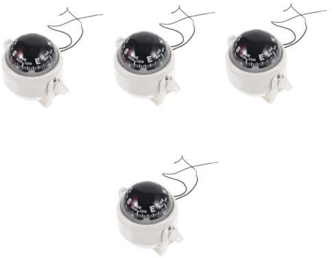 Supvox 4 Stück Kompass Auto Boot Navigation für Auto car Navigation Auto Kugelkompass car Accessories Auto kompass Kugel Boot Kompass Kleiner Bootskompass Fahrzeugnavigation Acryl Weiß