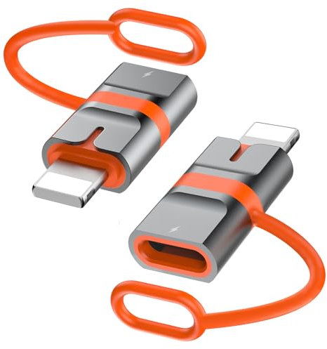 Adaptateur USB C vers Lightning, 36W Adaptateur Lightning USB C pour iPhone 14/13/12/11/iPad/Airpods, Transfert de Données Téléphone-ordinateur/Résistant à la Perte, Pas pour Audio/OTG, Lot de 2