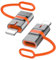 Adaptador USB C a Lightning 2 Piezas Soporta 36W Carga Rápida y Transferencia de Datos, Anti-Pérdida, Adaptador Tipo C a Lightning para iPhone 14 13 12 iPad Airpods, No para Auriculares/Audio/OTG
